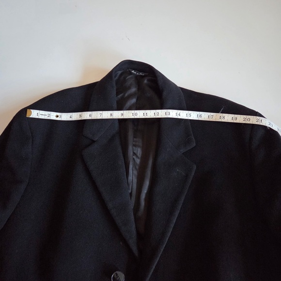 Saks Fifth Avenue Loro Piana Men's Black Coat Wool Cashmere Luxury 46L - Picture 14 of 15